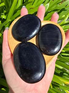 Midnight Lace Obsidian Palm Stone