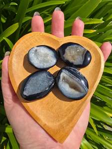 Druzy Agate Palm Stone Small