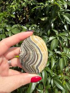 Zebra Calcite Palm Stone C