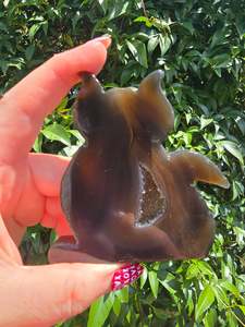 Animals: Natural Agate Druzy Large Cat F