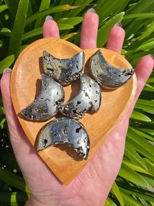 Stars Moons: Druzy Pyrite Mini Moon