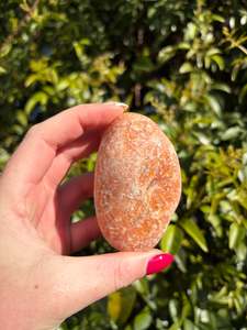 Tumbled Stones: Orchid Calcite Large Tumbled Stone A
