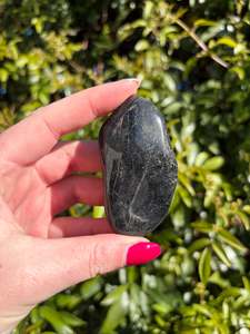 Tumbled Stones: Black Tourmaline Large Tumbled Stone D