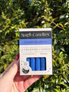 Incense Sage Other: Dark Blue COMMUNICATION Spell Candles x12