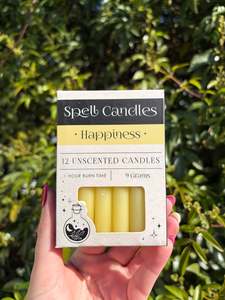 Incense Sage Other: Yellow HAPPINESS Spell Candles x12