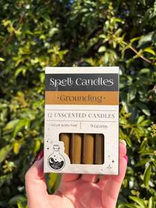 Incense Sage Other: Brown GROUNDING Spell Candles x12