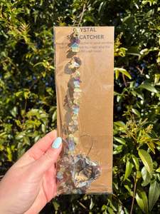 Prehnite, Amethyst & Aquamarine | Large Heart Sun Catcher
