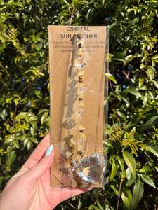 New Arrivals: Citrine & Tigers Eye | Large Heart Sun Catcher