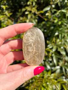 Palmstones: Golden Mica Palm Stone E