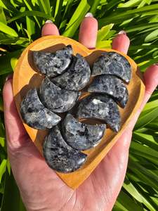 Carved Shapes Animals: Larvikite Small Moon