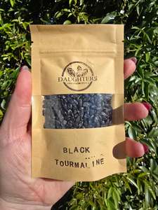 Chip Bags: Black Tourmaline Crystal Chip 100 gms Bag