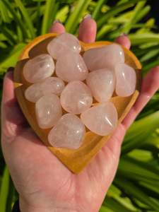 Tumbled Stones: Rose Quartz Tumbled Stone | A Grade