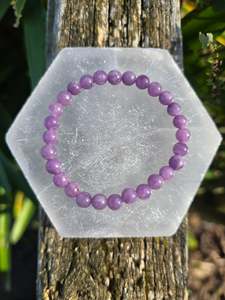 New Arrivals: Lepidolite | Round Bead Bracelet 6 mm