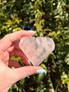 Rose Quartz Faceted Heart B