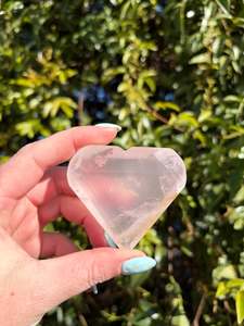 Hearts: Rose Quartz Faceted Heart A