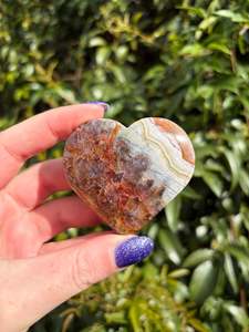 Hearts: Crazy Lace Amethyst Heart D