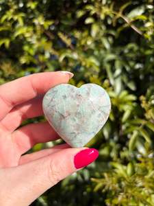 Amazonite & Smoky Quartz Heart C