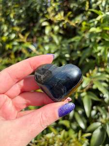 Hearts: Blue Tigers Eye Polished Heart C