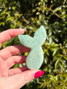 Carved Shapes Animals: Amazonite Mermaid Tail B