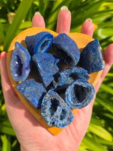 Geode Caves: Blue Agate Geode Cave | Small