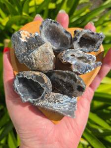 Geode Caves: Natural Grey Agate Geode Cave | Small