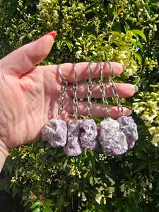 Lepidolite Rough Keyring