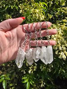 Keyrings: Clear Quartz Rough Point Keyring