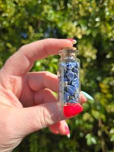 Chip Bottles: Lapis Lazuli Crystal Chip Bottle