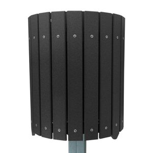 round recycled plastic litter bin - David Golf NZ