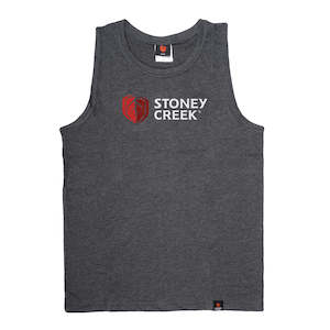 Tees, Polos & Hoodies: Stoney Creek BBQ Singlet Charcoal/Marle