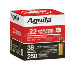 Aguila .22LR Super Extra High Velocity 38gr Hollow Point 1280fps