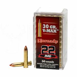 Ammunition Rimfire: Hornady .22Mag 30gr V-Max