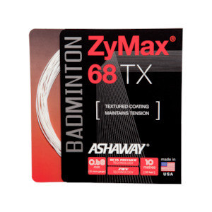 Racket Stringing: Badminton String Set 10m Ashaway Zymax 68