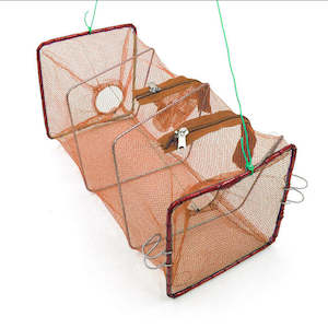 Fishing Nets: Kilwell Baitcatcher Folding Brown Mesh Large Net