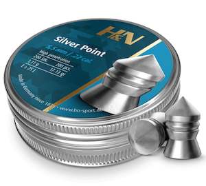 Ammunition Pellets: .22 H&N Silver Point Pellets