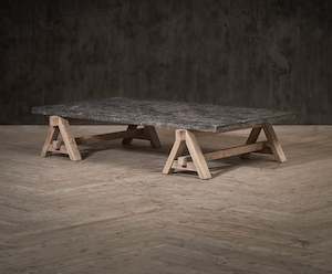 Indoor Furniture: A-frame bluemoon marble coffee table