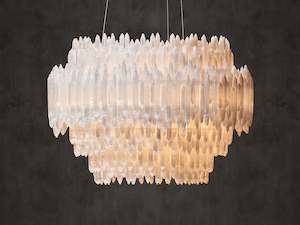 All Lighting: Selenite layer round pendant