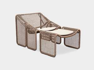 Outdoor Furniture: Eddy lounge chair and footstool