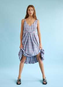Dresses: Nothing is Better Dress - Cornflower Check Cotton