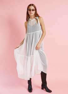 Dresses: And She Was Dress - White Silk Organza