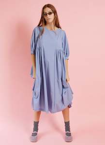 Dresses: Happy All Day Dress - Blue & White Stripe