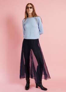 Beautiful Dream Skirt - Navy Silk Organza