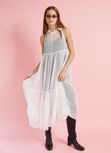 Dresses: And She Was Dress - White Silk Organza
