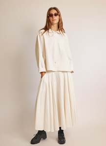 Some People Say Skirt - Textured White Cotton