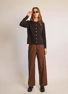 Part of Your World Pant - Brown Sandwashed Cotton