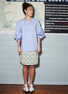 Love For Sale Skirt - Orange French Woven Cotton Jacquard