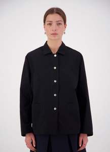 Blouses: Walk on Water Chore Shirt - Black