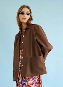 Blouses: Walk on Water Shirt - Brown Sandwashed Cotton