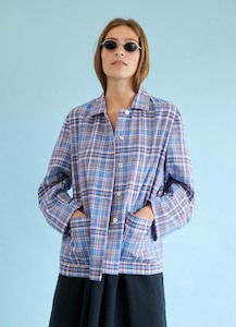 Blouses: Walk on Water Shirt - Lightweight Linen Check