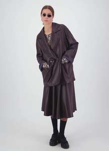 New Arrivals: Already There Jacket -Chocolate Leatherette